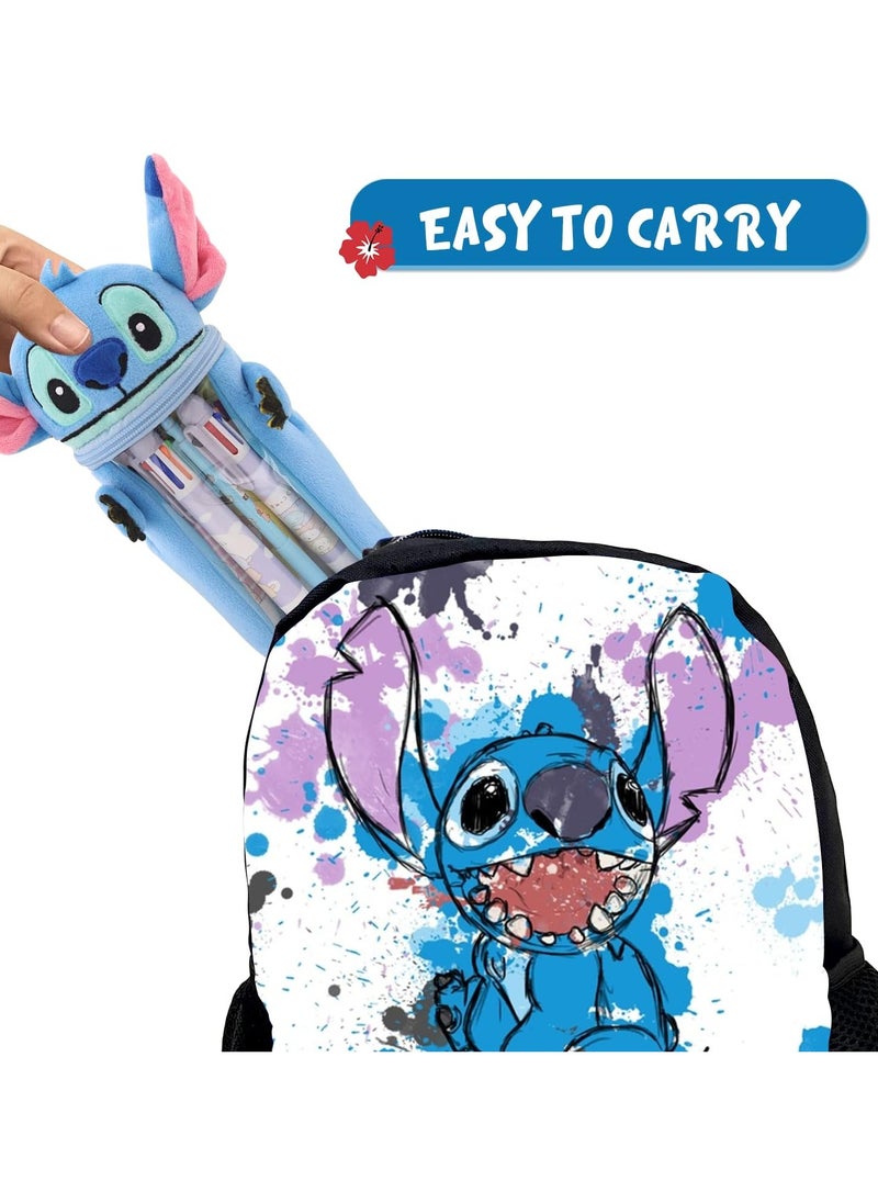 General Lilo & Stitch Pencil Case with See Through Window Zip Pencil Case Cosmetic BagSchool Teenage Girls Boys Stationery Organizer Gift  - Image 5
