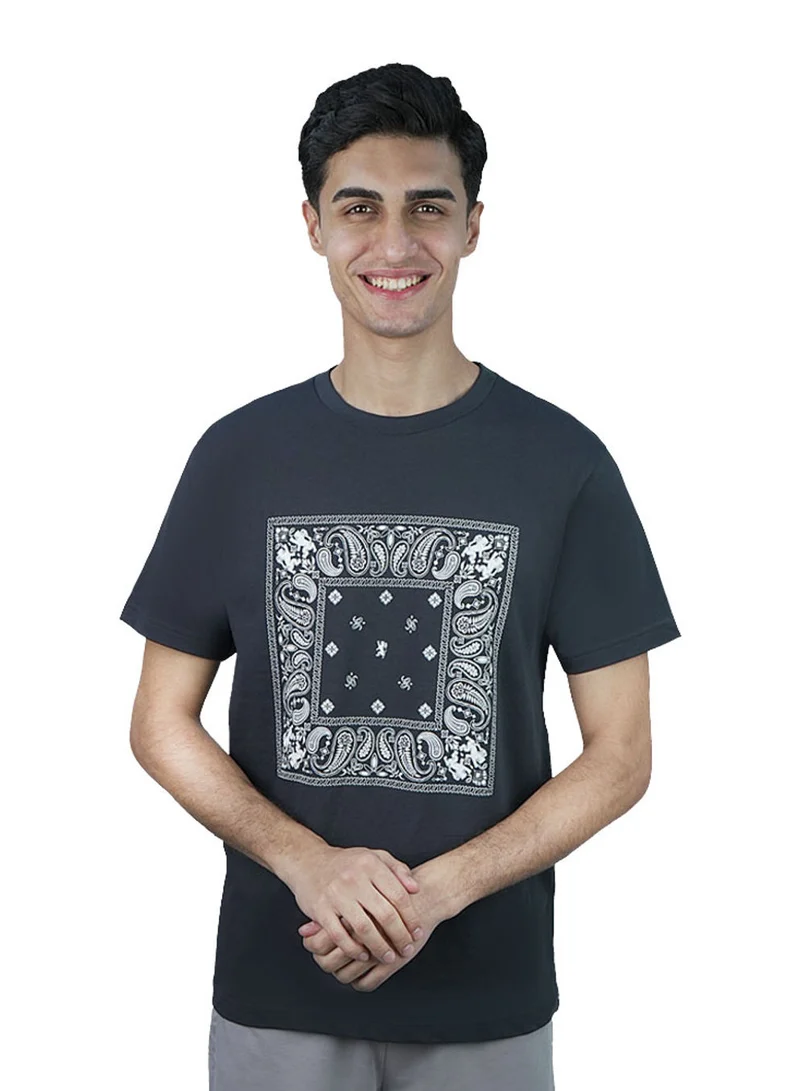 Men’s Slim Fit Cotton Bandana Print Tee