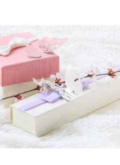 Excefore Butterfly Cup Cards, 100Pcs Wedding Name Place Cards Hollow Guest Number Card for Engagement Party Favour Table Decor Goblets Top Decoration, Pink and White  - Image 4
