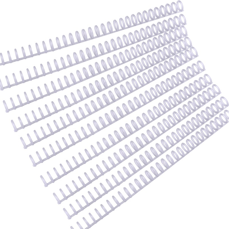 KW-trio 10pcs Plastic 30-Hole Loose Leaf Binders Ring Binding Spines Combs 85 Sheets Capacity for DIY Paper Notebook Album Office School Supplies - Image 3