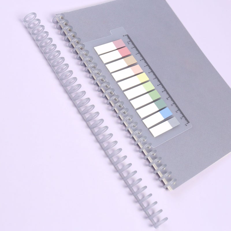 KW-trio 10pcs Plastic 30-Hole Loose Leaf Binders Ring Binding Spines Combs 85 Sheets Capacity for DIY Paper Notebook Album Office School Supplies - Image 1
