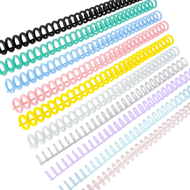 KW-trio 10pcs Plastic 30-Hole Loose Leaf Binders Ring Binding Spines Combs 85 Sheets Capacity for DIY Paper Notebook Album Office School Supplies - Image 4
