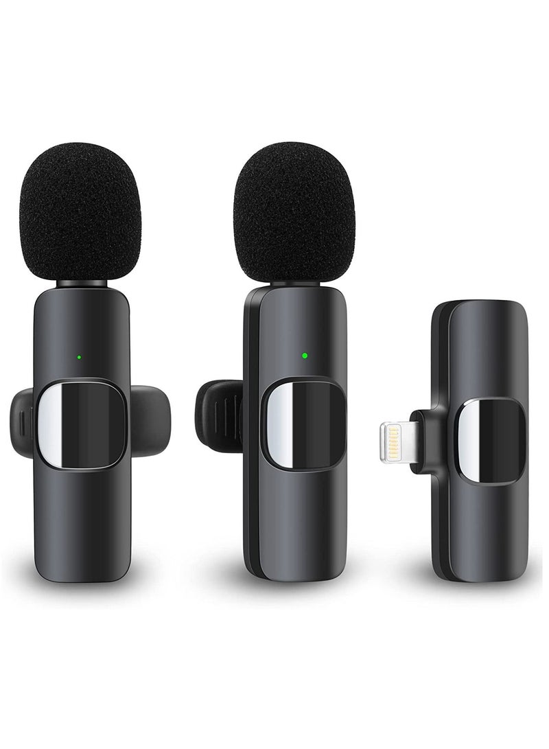 Wireless Lavalier Microphone for iPhone iPad, Plug-Play Wireless Mic for Recording, Live Stream, YouTube, TikTok, Facebook - Image 1