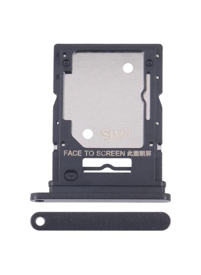 erorex For Xiaomi Redmi Note 13 4G Original SIM Card Tray + SIM / Micro SD Card Tray (Black) - Image 1