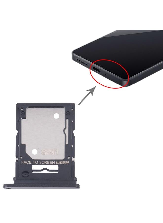 erorex For Xiaomi Redmi Note 13 4G Original SIM Card Tray + SIM / Micro SD Card Tray (Black) - Image 4