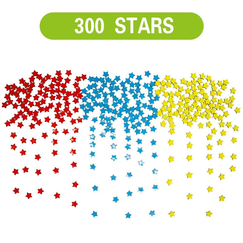 SpriteGru Magnetic Reward Behavior Star Chore Chart for One or Multiple Kids, Includes 8 Markers + 60 Foam Backing Illustrated Chores + 300 Stars in Red, Yellow, Blue. X- Large 17X12 inch. Hanging Loop READY! - Image 3