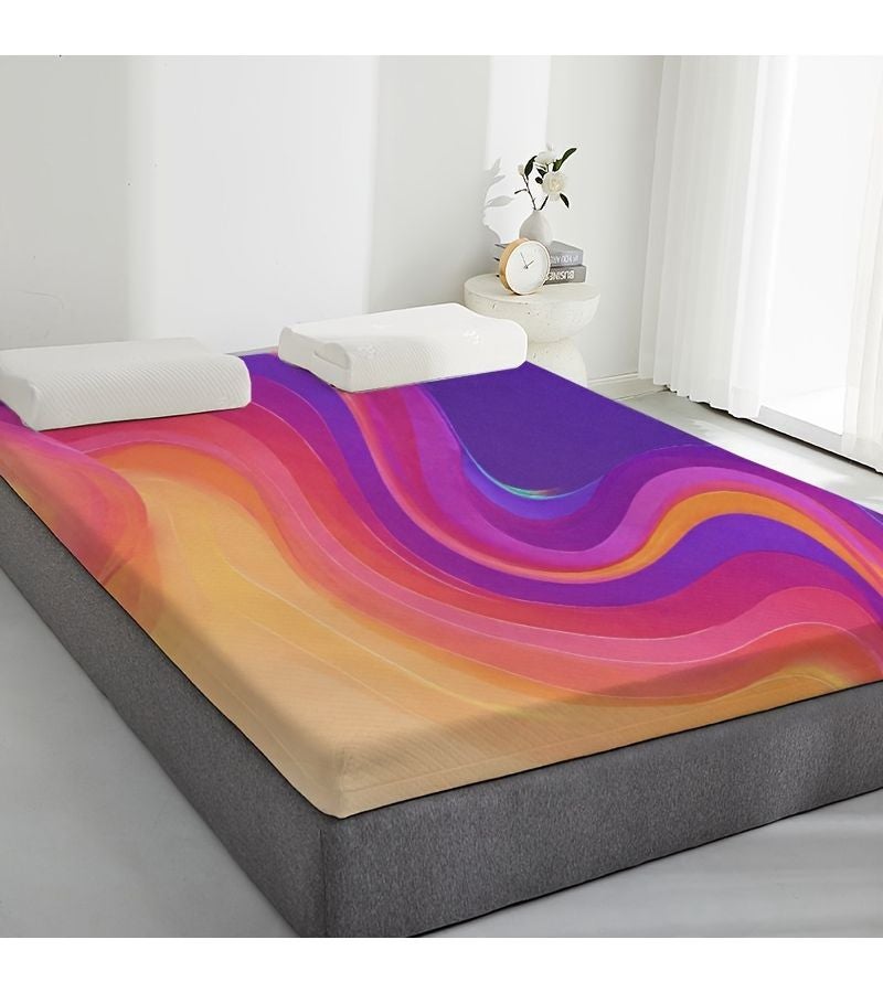 بطانية فراش خفيفة الوزن للطباعة الرقمية مقاس 70×180 سم × 3.4 سم / 27.56×70.87 بوصة، مناسبة لغرفة النوم والمبيت والسفر - Image 5
