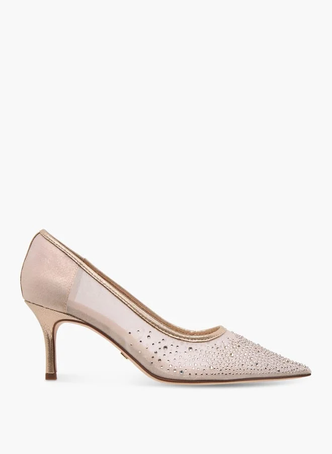 Celeste Women's Embellished Pointed Toe Pumps with Stiletto Heels
