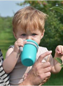bbluv 4 In 1 Silicone Toddler Sippy Cup With Lid And Straw, Aqua  - Image 3