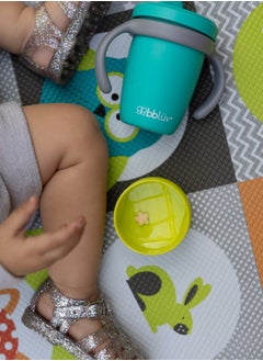 bbluv 4 In 1 Silicone Toddler Sippy Cup With Lid And Straw, Aqua  - Image 4