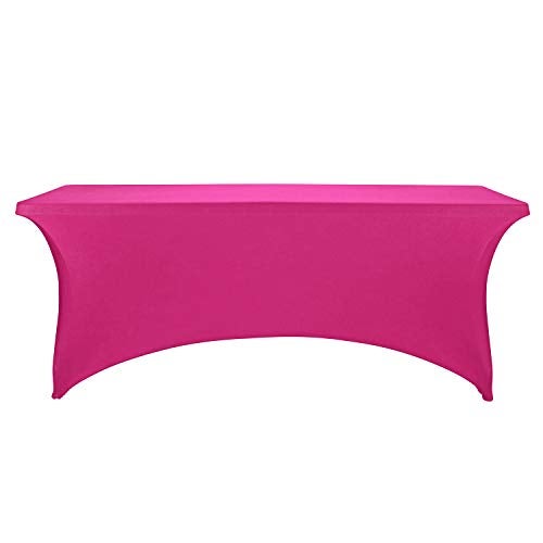 LZY Spandex Fitted Stretch Table Cover for 6 ft or 4ft or 8ft Folding Table, Rectangular Cocktail Tablecloth, Perfect for Party or Banquet - Image 2