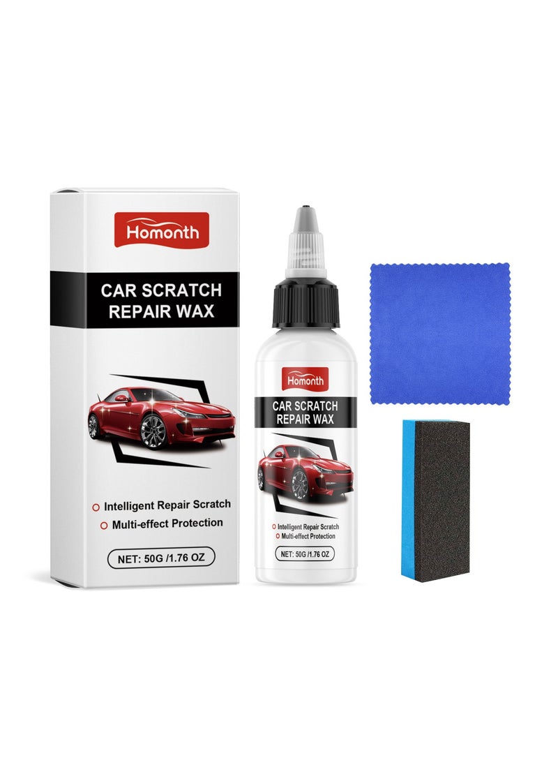 Homonth Car Scratch Repair & Polish Cream with Cleaning Cloth and Sponge Brush – Restore Shine & Remove Stains Easil  - Image 1