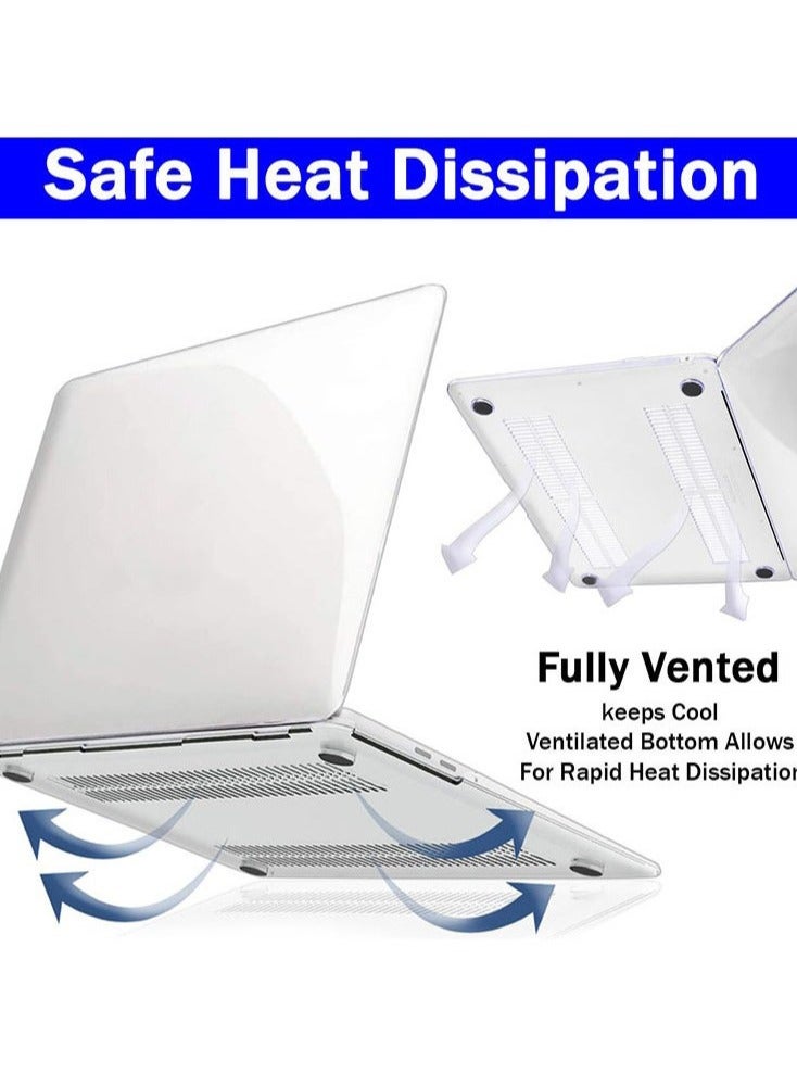 كينسو حافظة شفافة لجهاز ماك بوك اير 13 بوصة 2020 2019 2018 A2337 A2179 A1932، غلاف بلاستيكي صلب + غطاء لوحة مفاتيح متوافق مع ماك بوك اير 13 بوصة - Image 4