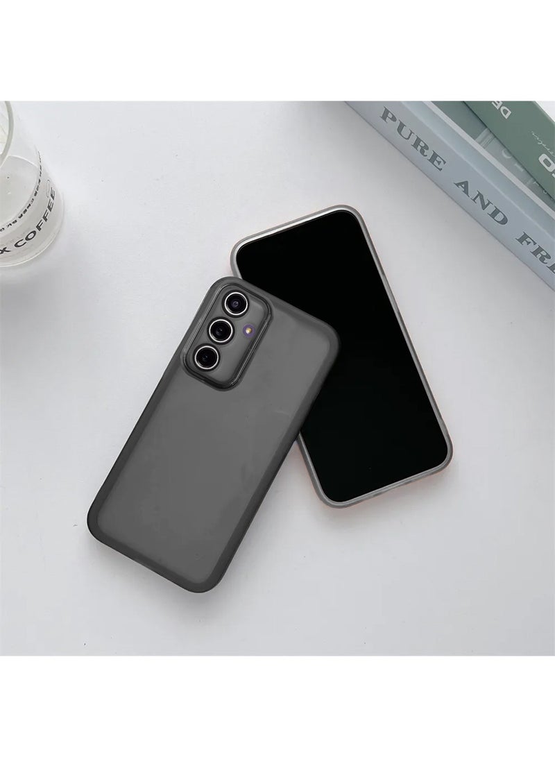 Wtech Samsung Galaxy F54 / Galaxy M54 5G 2023 Soft Transparent TPU Silicone Ultra Thin Phone Stylish Electroplated Camera Border Back Case Cover - Black - Image 2