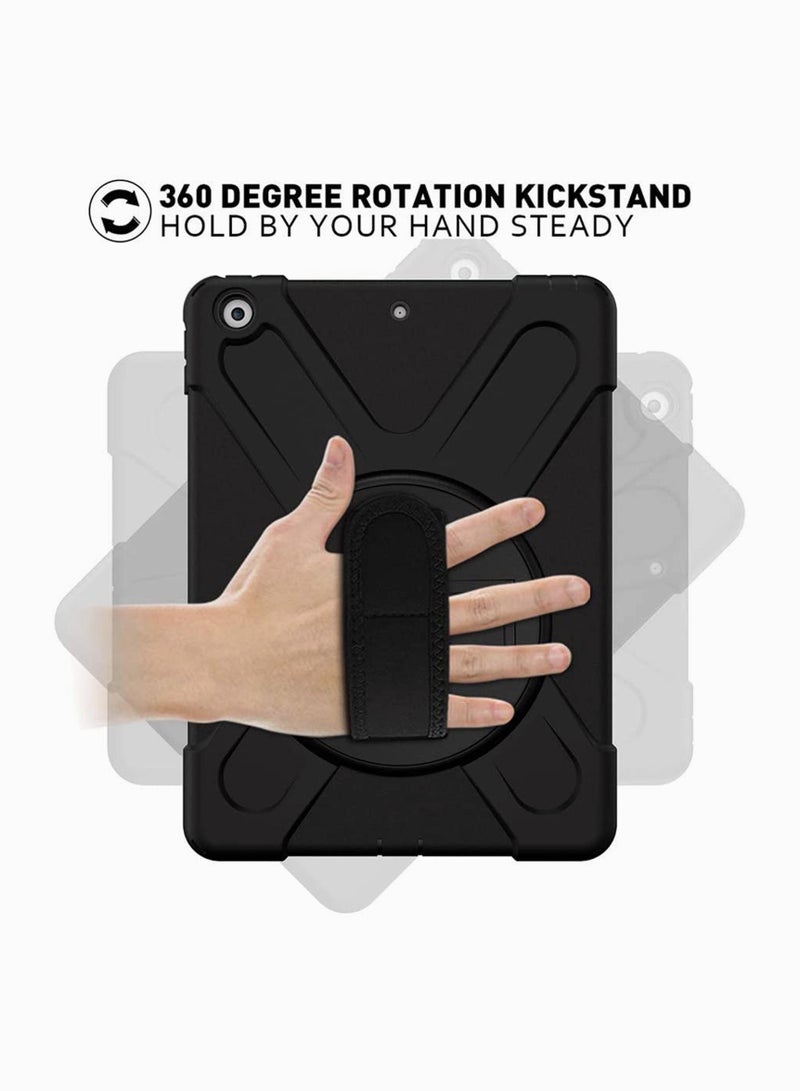 Y&D For iPad 8th Generation Case, 7th 7/8 Case 10.2 for Kids, Heavy Duty Rugged Protective with Hand Strap and Stand Black - Image 4