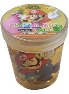 Smart Slime Crystal Mud with squishy Character in a Plastic Jar Super Marrio Style (Gold) 