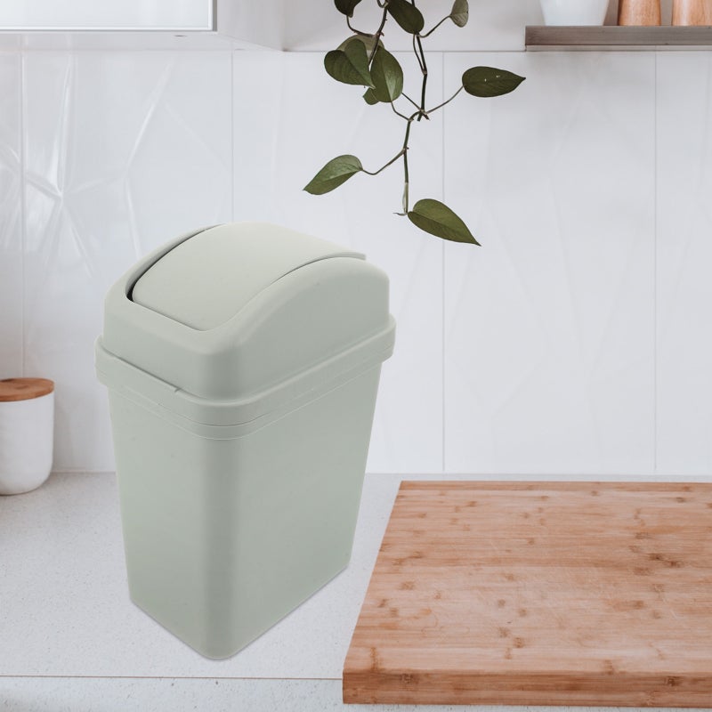 Swing Lid Kitchen Bin Trash Bucket Narrow Space Garbage Can Waste Basket - Image 4