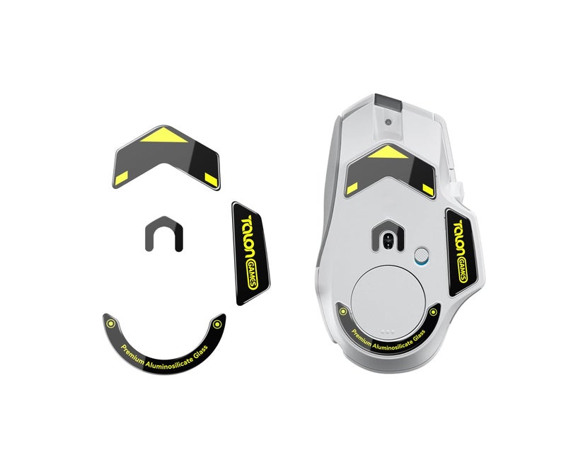 TALONGAMES Curved Edges Ultra Strong Glass Mouse Feet Skates Compatible with Logitech G502 X Wired / G502 X Wireless Gaming Mouse Feet Replacement, Super Smooth Glide Fast and Durable Sole - Image 1