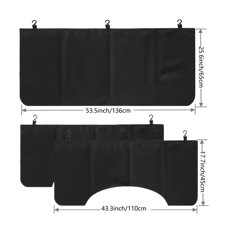 Car Mudguard Cover Set 3 Piece Microfiber Pu Leather Mat Anti Scratch Work Pad - Image 3