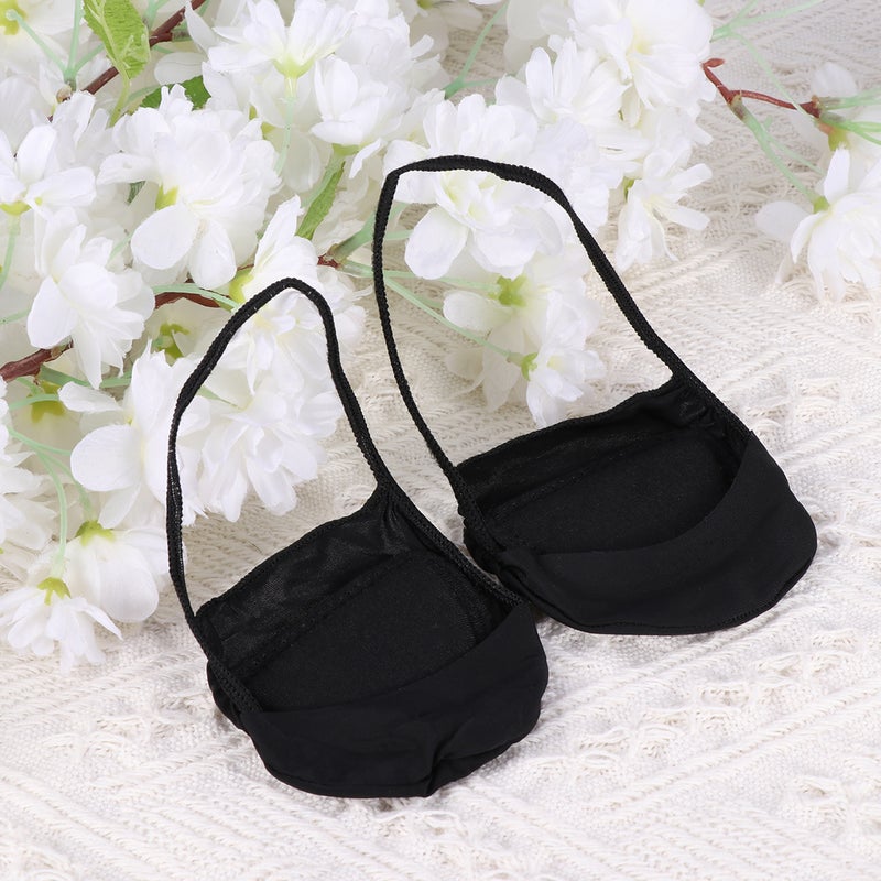 4 Pairs Women Low Cut High Heel Socks Fashion Anti- Half Socks Shallow Mouth Invisible Socks (Black) - Image 2