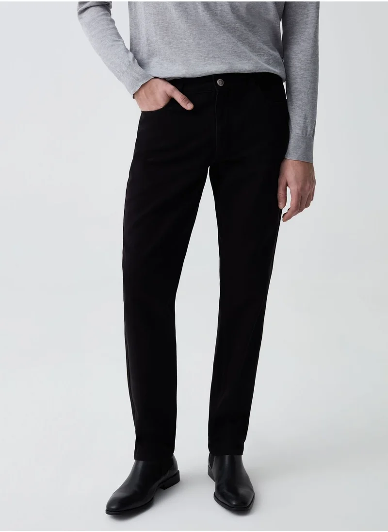 او في اس Regular-fit trousers with five pockets