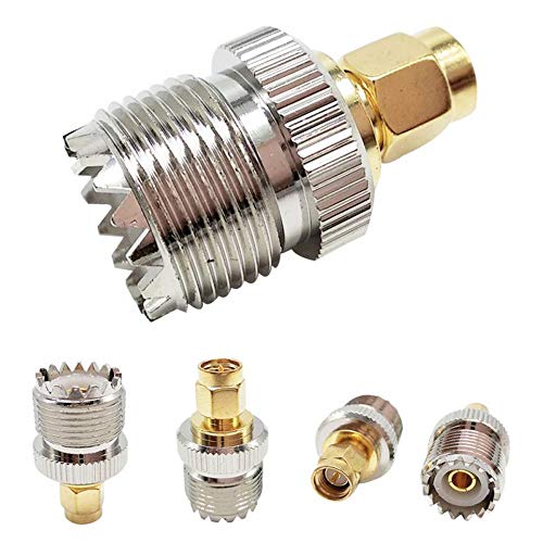 TengKo UHF Female to SMA Male Adapter RF Coax Connector SO239(PL259) Handheld Antenna PL-259 Converter Two Way Radio RF Antenna Adapter (2 Pack) - Image 4