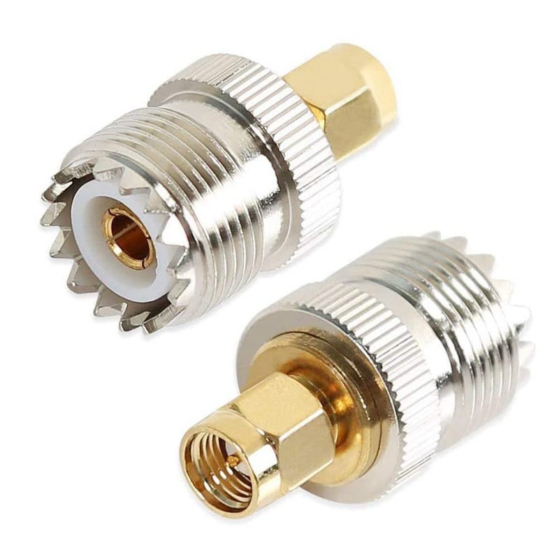 TengKo UHF Female to SMA Male Adapter RF Coax Connector SO239(PL259) Handheld Antenna PL-259 Converter Two Way Radio RF Antenna Adapter (2 Pack) - Image 2