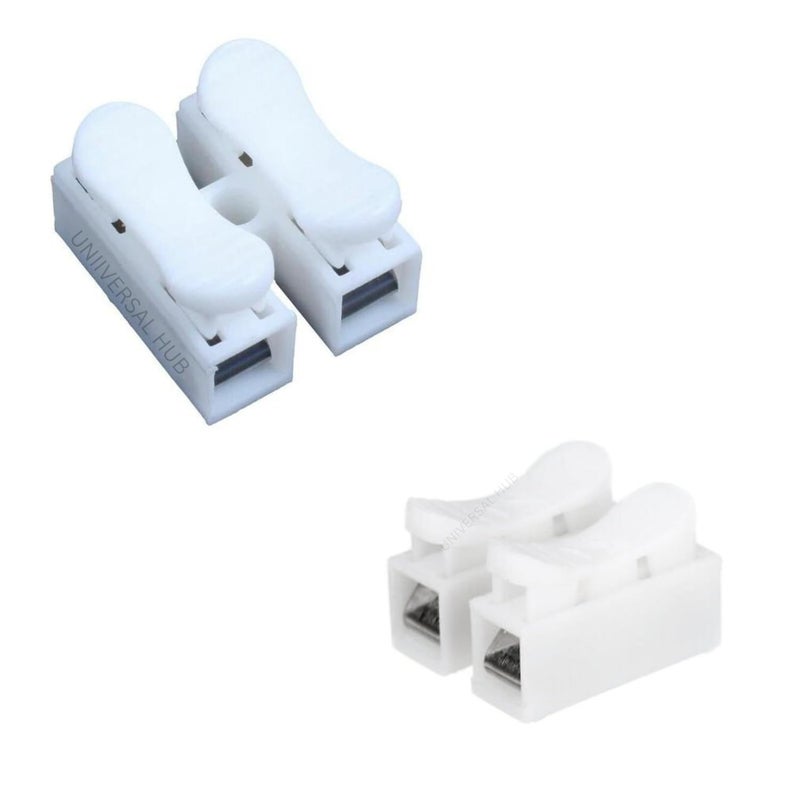UNIVERSAL HUB � 50PCS 2 Pins Cable Clamp Connectors Electrical Push Type Cable Connectors Quick Splice Lock Wire Terminal 220V 10A - Image 3