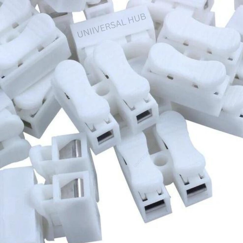 UNIVERSAL HUB � 50PCS 2 Pins Cable Clamp Connectors Electrical Push Type Cable Connectors Quick Splice Lock Wire Terminal 220V 10A - Image 4