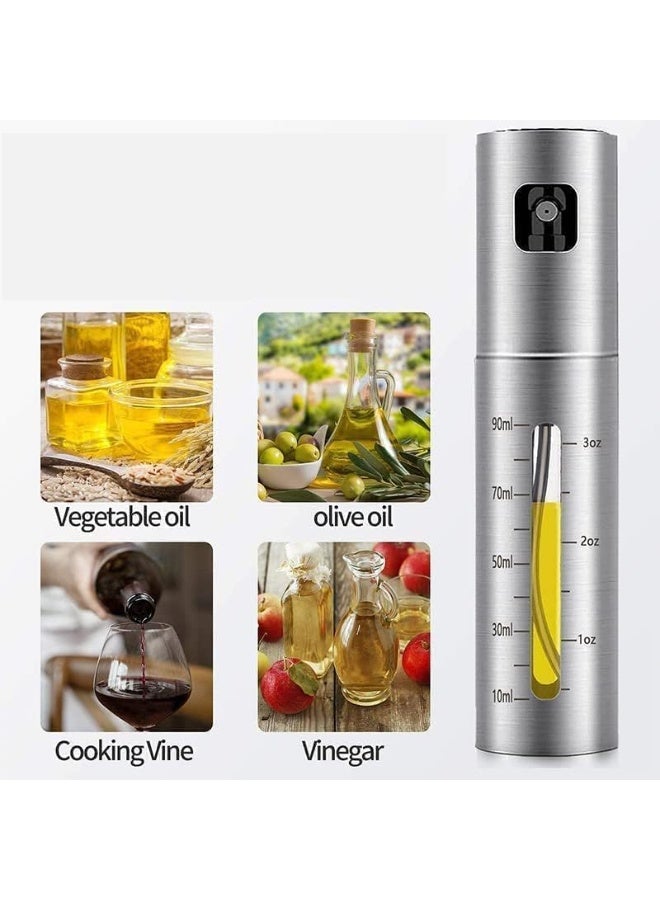 HOMESTAR 4pcs Stainless Steel Oil Dispenser Olive Oil Sprayers Sets, Spray bottle for cooking oil, Vinegar sprayer, Oil Spray for Salad, BBQ, Kitchen Baking, Roasting - Image 4