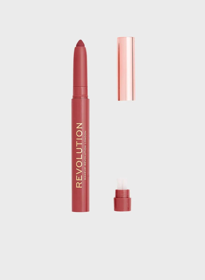 REVOLUTION Velvet Kiss Lip Crayon Rose