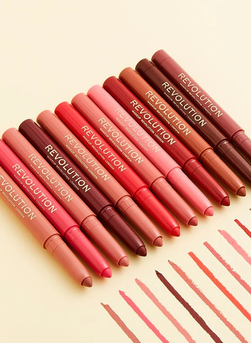 REVOLUTION Velvet Kiss Lip Crayon Rose