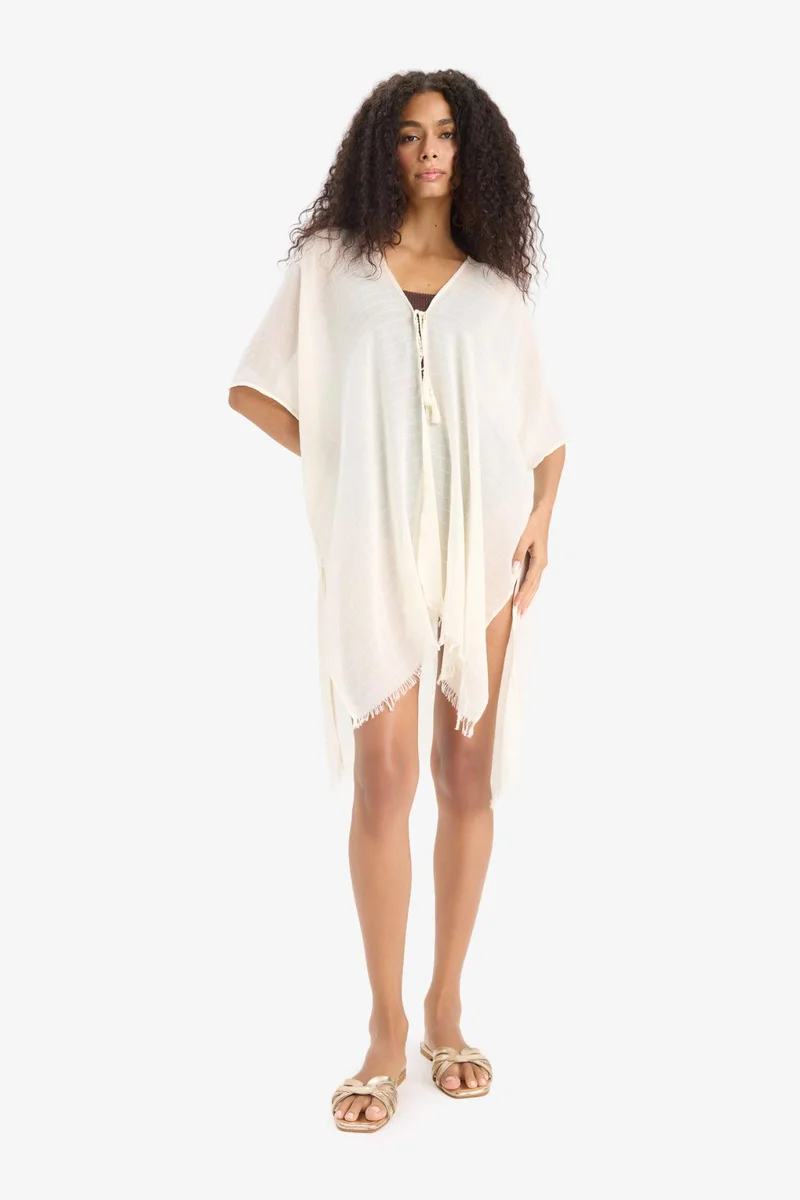 ديفاكتو Fall in Love Regular Fit Cotton Kimono