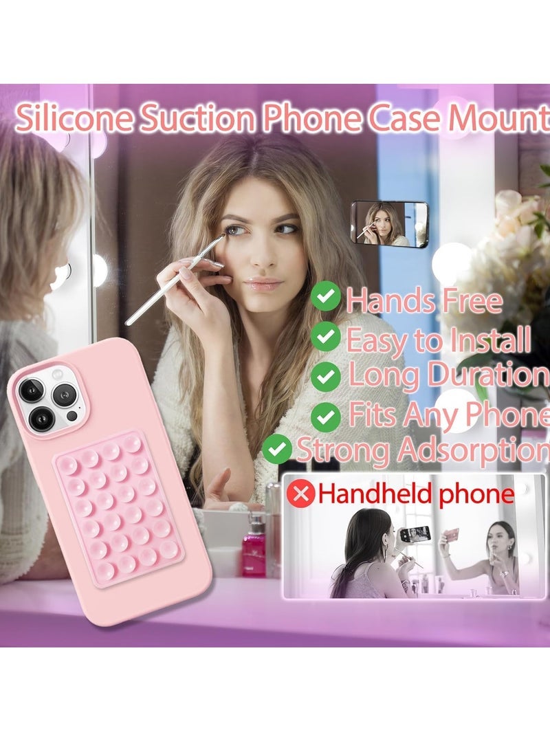 ELTRAZONE 【2 Pack】Silicone Suction Phone Case,Double Sided Suction Cup, Silicone Suction Adhesive Phone Case Suitable for Selfies and Videos Mirror Shower Holder,Hands-Free Accessory for Bathroom,Home, Kitchen and More - Image 2