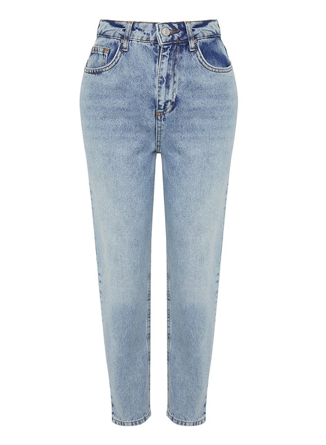 Light Blue High Waist Mom Jeans TWOAW24JE00076