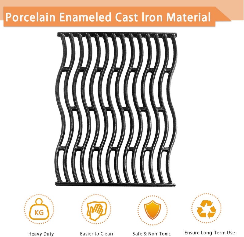 Zemibi Grill Grates Replacement for Napoleon Prestige PRO 500 Gas Grills, Cast Iron Grill Cooking Grids, 17 3/4", 2 Pack - Image 5