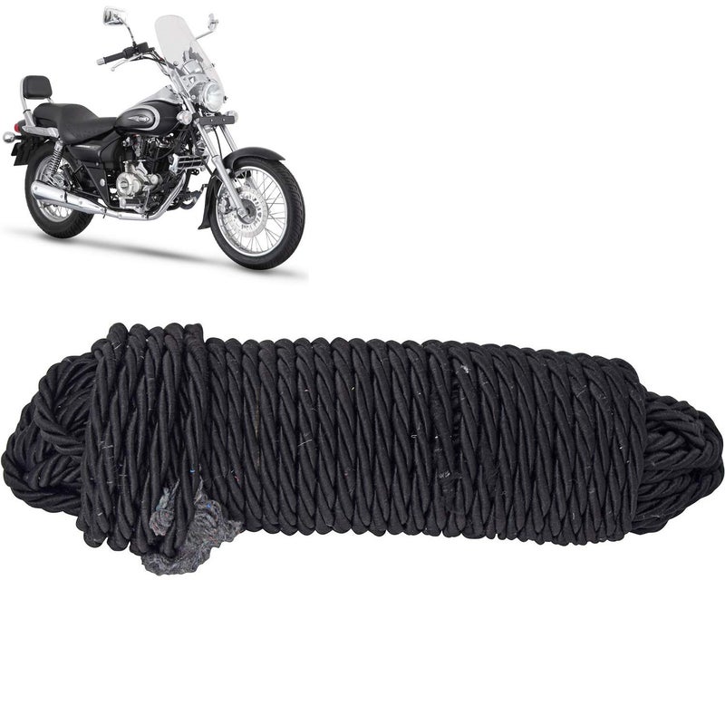 Yashinika 28 Meters Leg Guard Rope Extra Long & Heavy Durable & High Strength Rope Universal with for All Bike Models - Black, Pack of 1 - Image 4