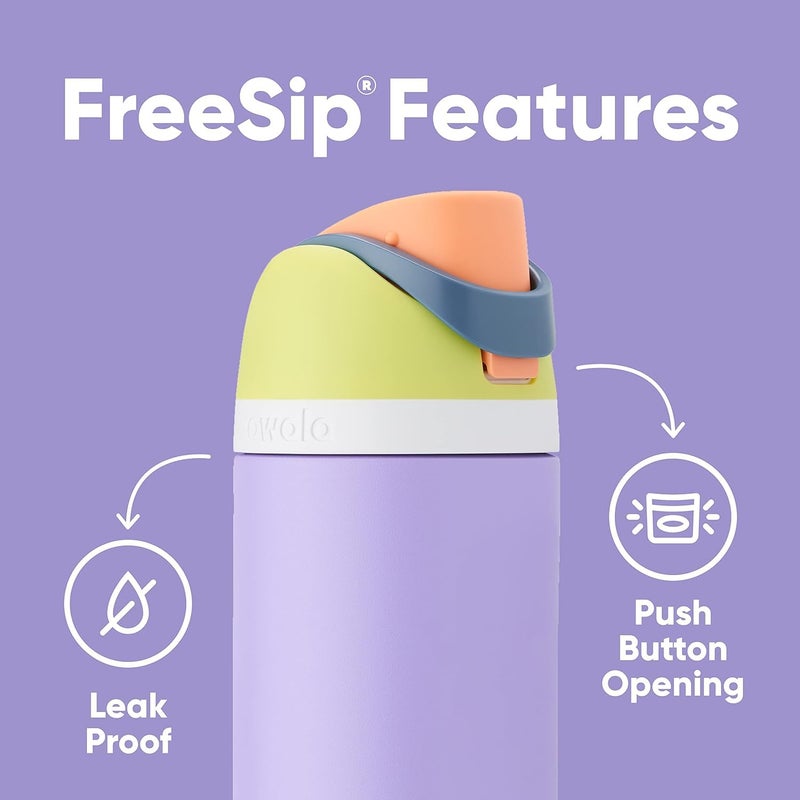 Owala Owala FreeSip Insulated Stainless Steel Water Bottle with Straw for Sports  Travel  and School BPA-Free Sports Water Bottle  24 oz  Surfs Edge  - Image 3