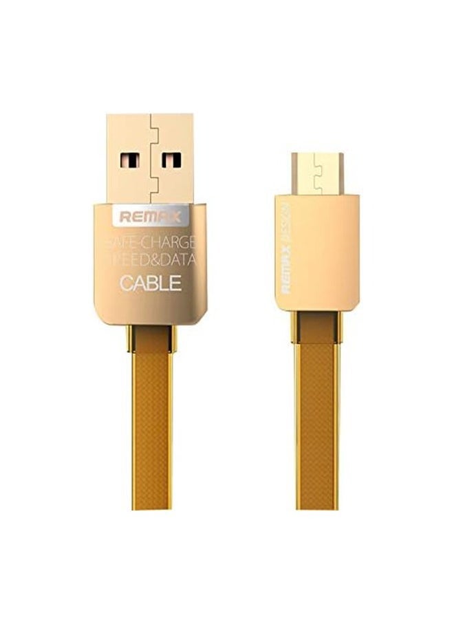 REMAX - 2-Piece Original Fast Speed Micro USB Data Cable 1M for Android Phones Gold - Image 1