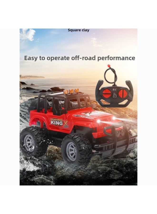 Remote Control Car Toy Boy Car Racing Wireless Off-road Vehicle Baby Electric 3-year-old Children's Car 6 Boys 5-7-Color:Gift Box Model - Blue Rechargeable Model) 3 Sets Of Lithium Batteries] - Image 5