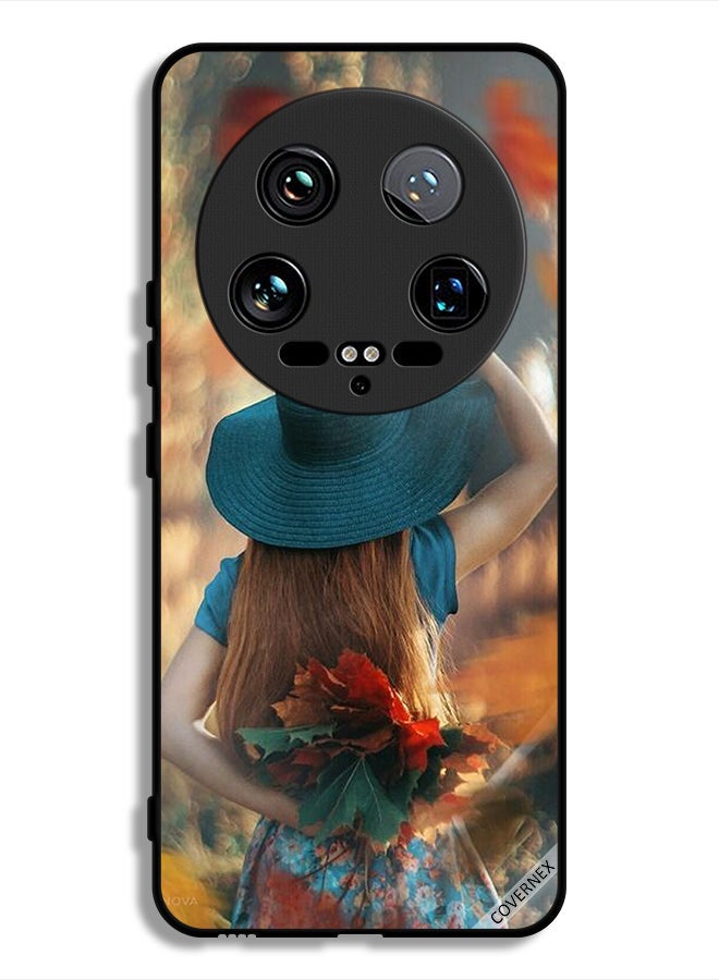 Covernex Xiaomi 14 Ultra Protective Case Cover Hat Girl Hiding Love Leaves - Image 1