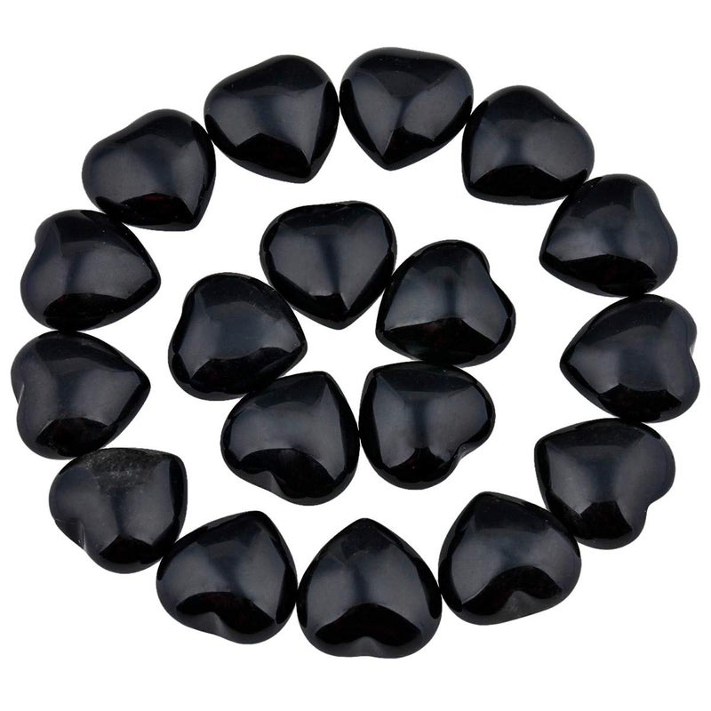 Rockcloud Healing Crystal 05 inch Black Obsidian Carved Worry Stone Chakra Reiki BalancingPack of 10