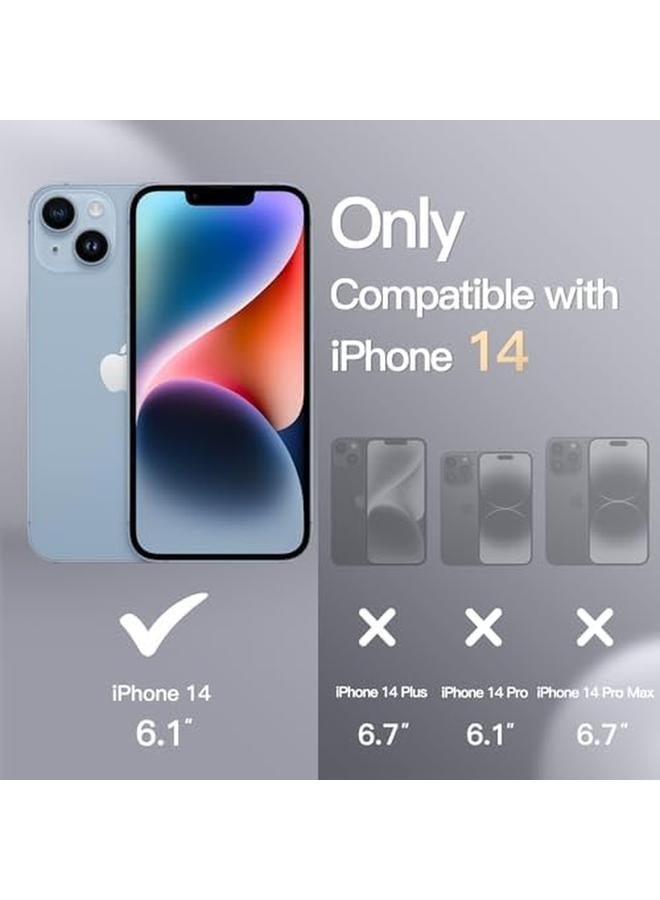 جي تيك جراب سيليكون لهاتف آيفون 14 مقاس 6.1 بوصة، جراب حماية كامل للجسم ناعم الملمس مقاوم للصدمات مع بطانة من الألياف الدقيقة، أزرق داكن - Image 2