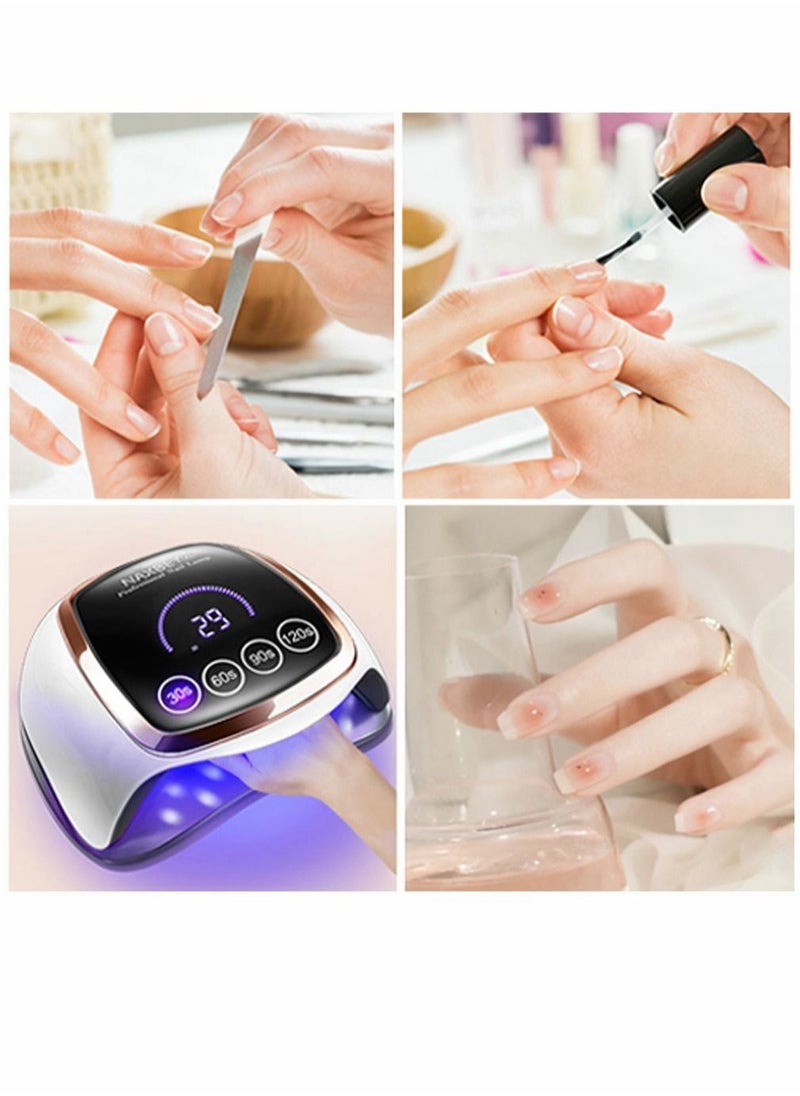Captaintech - Professional Gel Polish LED Nail Drying Lamp Dryer 168W UV with LCD Touch Screen 4 Timer Setting Auto Sensor for Manicure Salon Curing Pedicure Arts Tools - Image 1