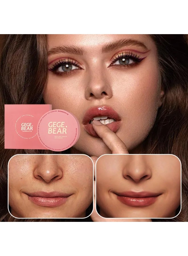 Gege Bear Air Cushion Foundation | High Coverage Liquid | Waterproof Long Lasting | Moisturizing Dewy With Refillable | Superstay Airbrush | Colour Changing Performance | Super Blendable | Serum Glow | 2 Shades Ivory Natural Compact | Best Face Makeup Foundation For Womens (02#Natural, 26g) - Image 2