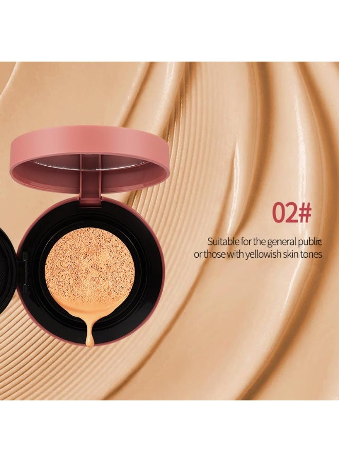 Gege Bear Air Cushion Foundation | High Coverage Liquid | Waterproof Long Lasting | Moisturizing Dewy With Refillable | Superstay Airbrush | Colour Changing Performance | Super Blendable | Serum Glow | 2 Shades Ivory Natural Compact | Best Face Makeup Foundation For Womens (02#Natural, 26g) - Image 4