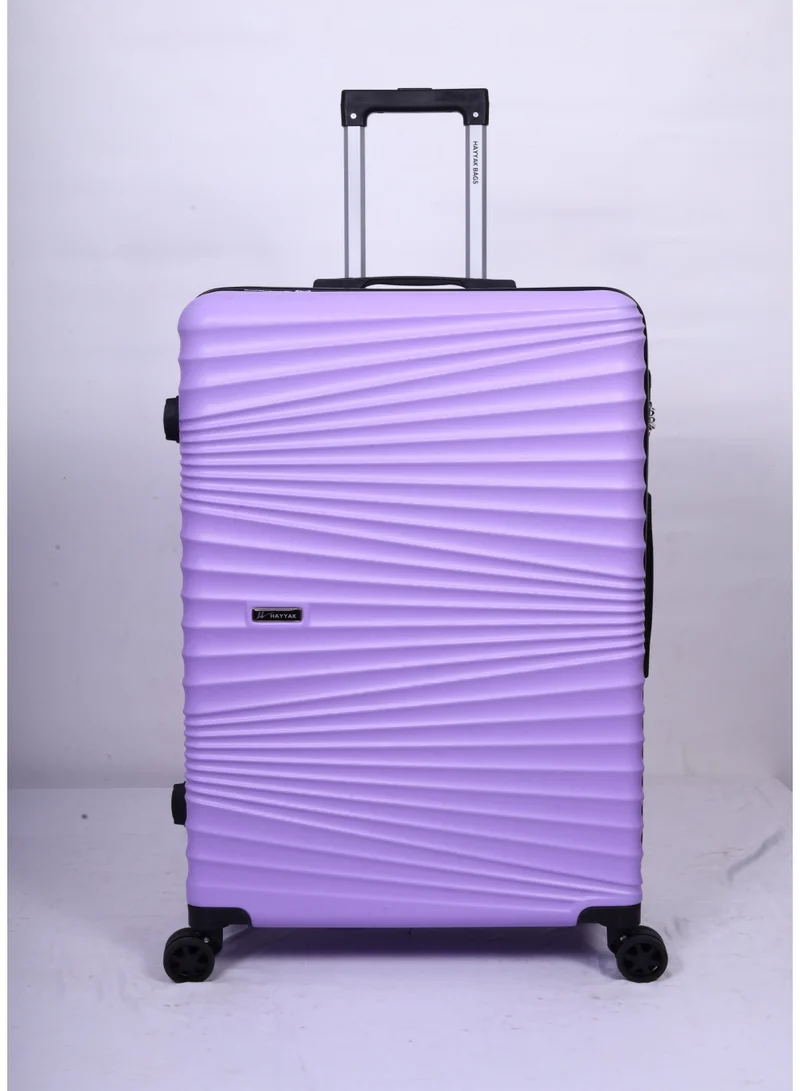 HAYYAK HYK-01 Set of 3 Luggage| ABS Hardside Luggage Trolley| Cabin-20 Inch, Medium-24 Inch, Large-28 Inch| Purple