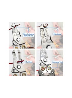 PROMASS promass Multifunctional Wire Stripper and Cutter Pliers for 8-22 AWG Wires, Cable Crimper and Splitter, Essential Tool for Electricians and DIY Enthusiasts  - Image 4