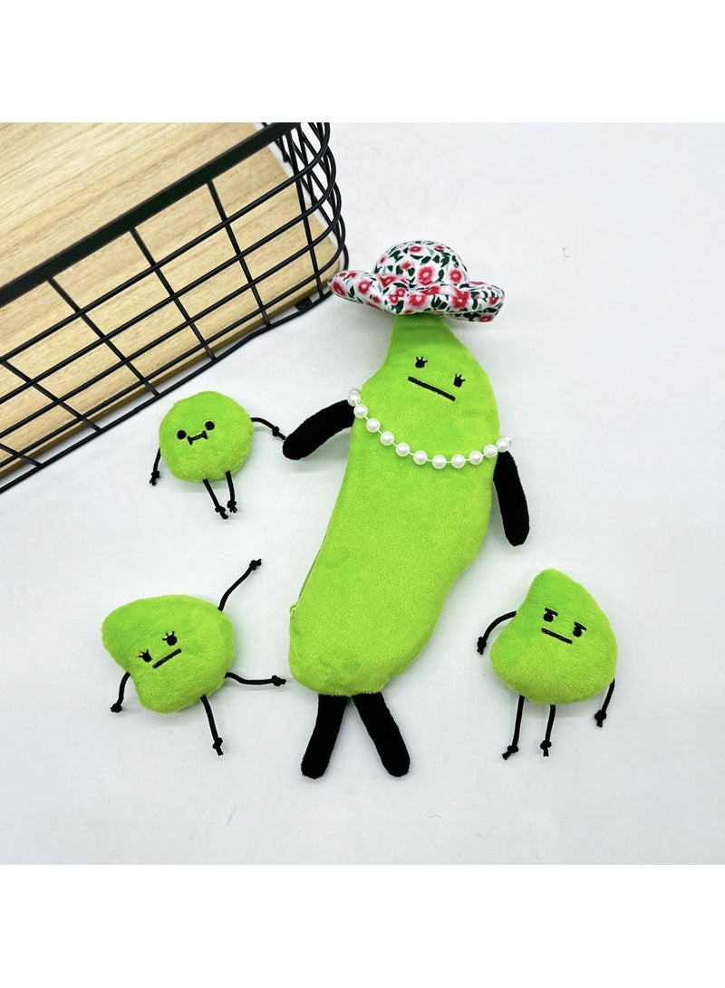 general Secret Staycation Edamame Family Plush, soft cuddle plush toy, children's birthday holiday gift - Image 2