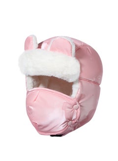 Generic Kids Winter Warm Bicycle Riding Hat with Windproof and Warm Design, Baby Girl Cotton Cap, Insulated Electric Bike Lei Feng Hat, Scarf Integrated  - Image 1